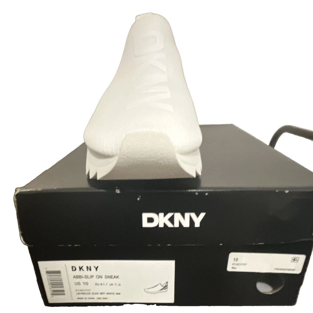 DKNY Abbi Slip On Sneak women’s White Solid Low Top Athletic Sneaker
